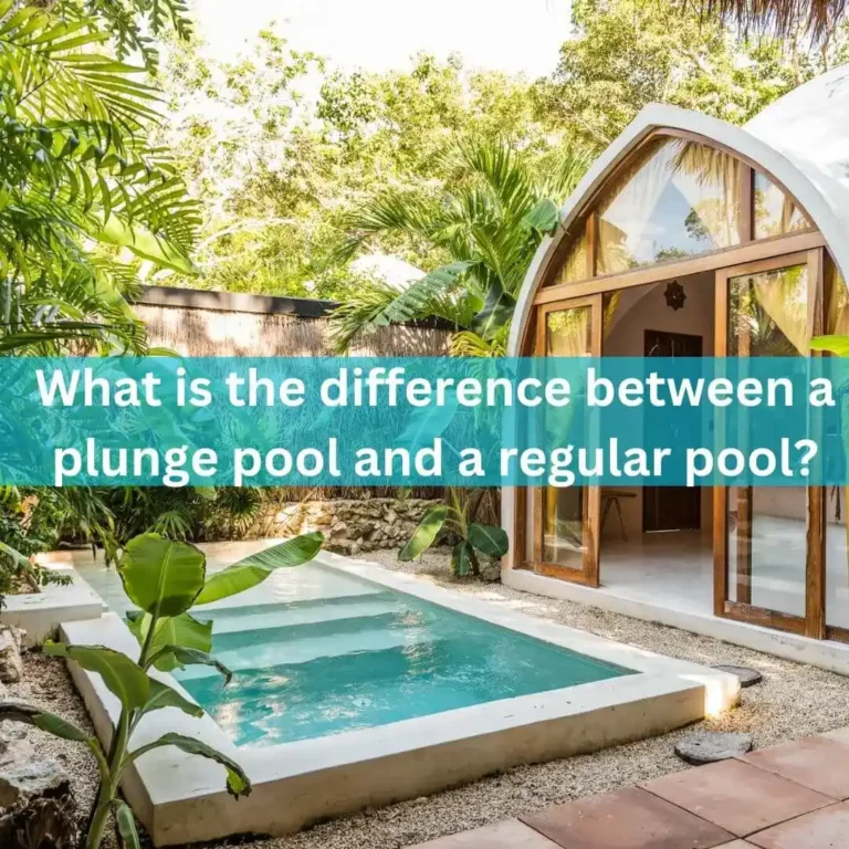 What is the difference between a plunge pool and a regular pool?