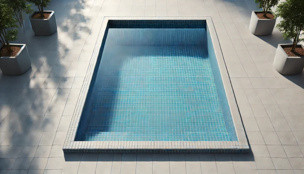 Tiled fibreglass plunge pool