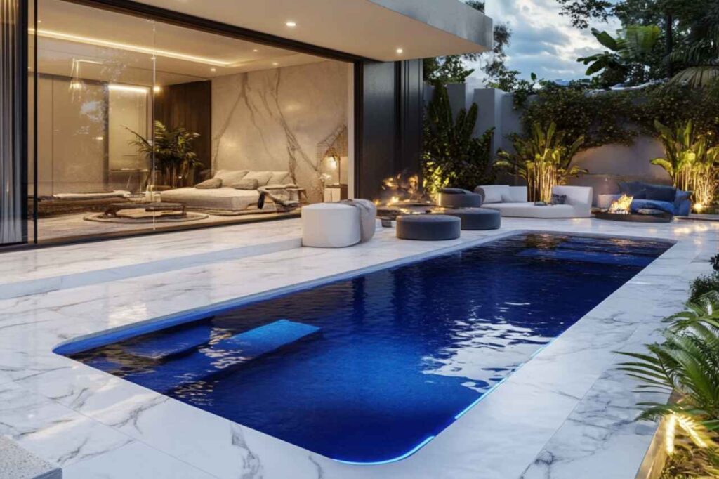 Fibreglass inground plunge pool