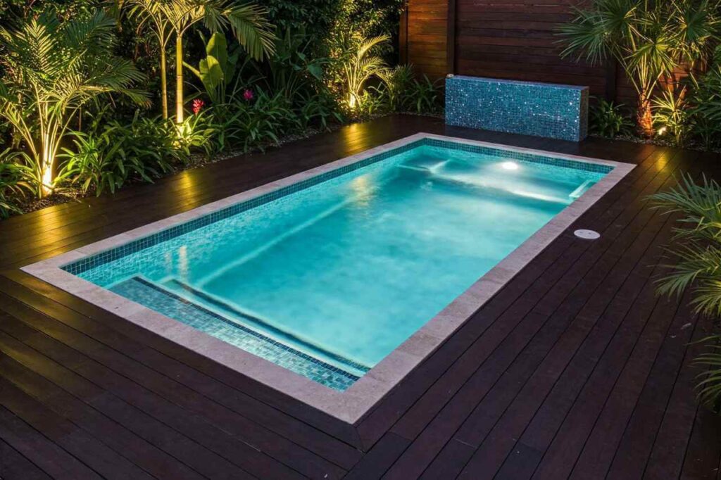 Fibreglass inground plunge pool